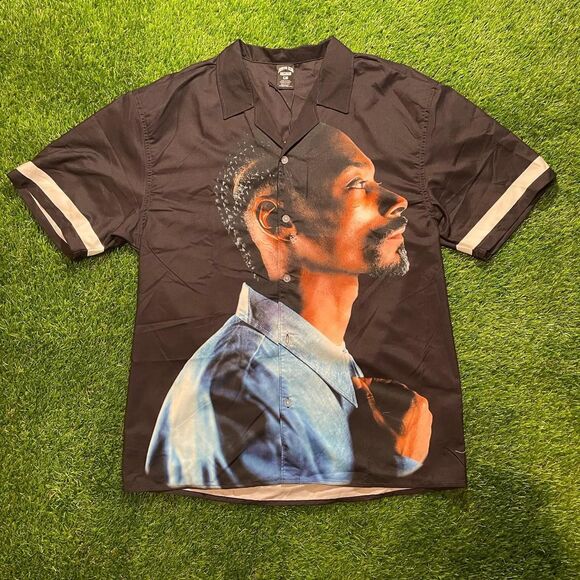 Death Row Records Snoop Dogg AOP button front shirt men's size large - Picture 1 of 5